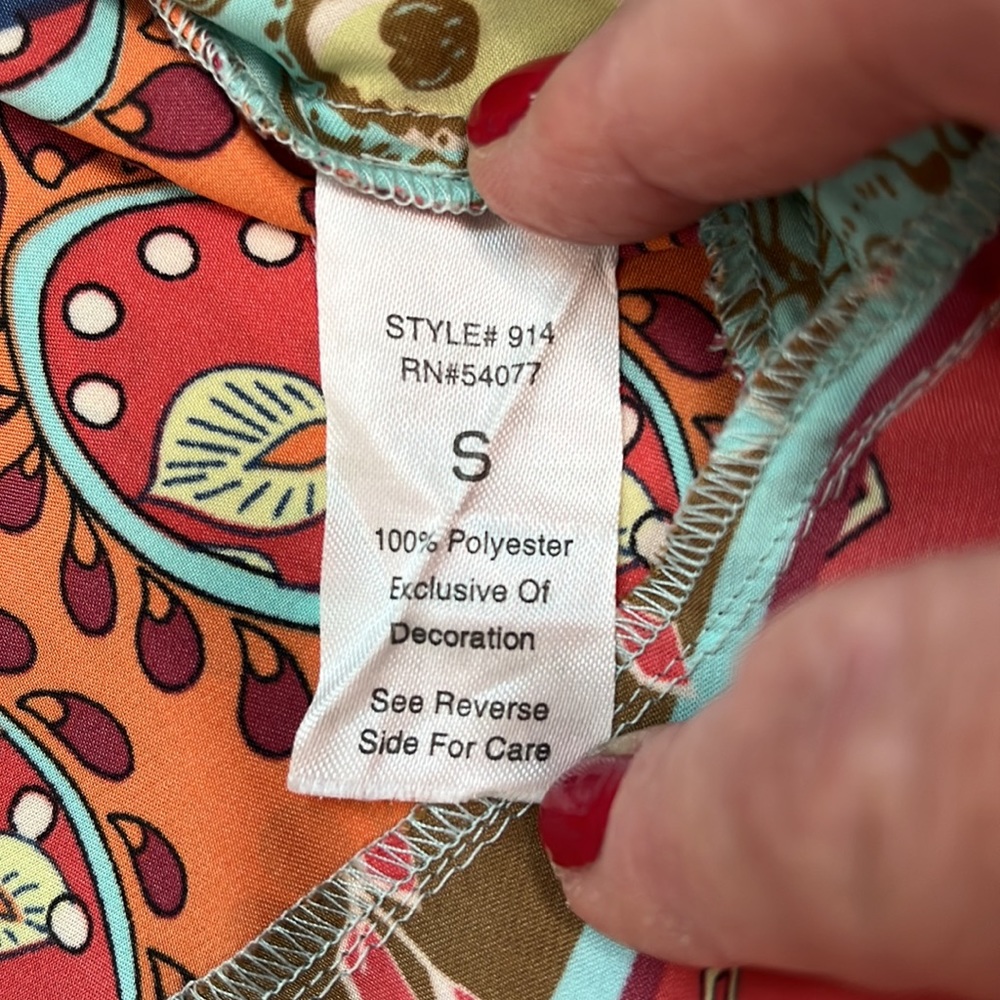 CAbi Patchwork Tunic Multicolor Kimono Jacket Tie… - image 10